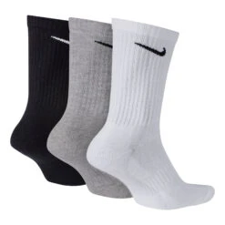 Nike Everyday Cushion Crew Training Sports Socks 3 Pack - White, Black -Padel Pro Shop 51726000 0 2