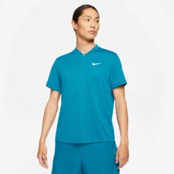 Nike Court Dry Blade Polo Men - Turquoise -Padel Pro Shop 52068000 10