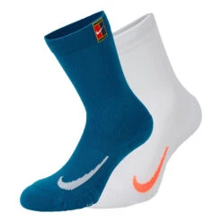 Nike Court Multiplier Cushioned Tennis Socks - White, Multicoloured