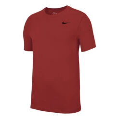 Nike Dri-Fit Crew Solid T-Shirt Men - Dark Red, Black
