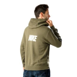 Nike Sportswear Repeat Fleece Hoody Men - Olive, White -Padel Pro Shop 54081000 12