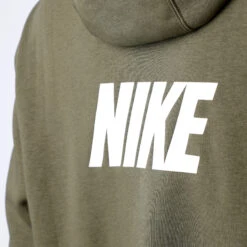 Nike Sportswear Repeat Fleece Hoody Men - Olive, White -Padel Pro Shop 54081000 17