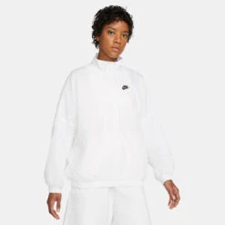 Nike Sportswear Essential WR Woven Training Jacket Women - White -Padel Pro Shop 55456000 13