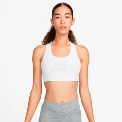 Nike Dri-Fit Swoosh Club Futura GX Sports Bras Women - White -Padel Pro Shop 56691000 13